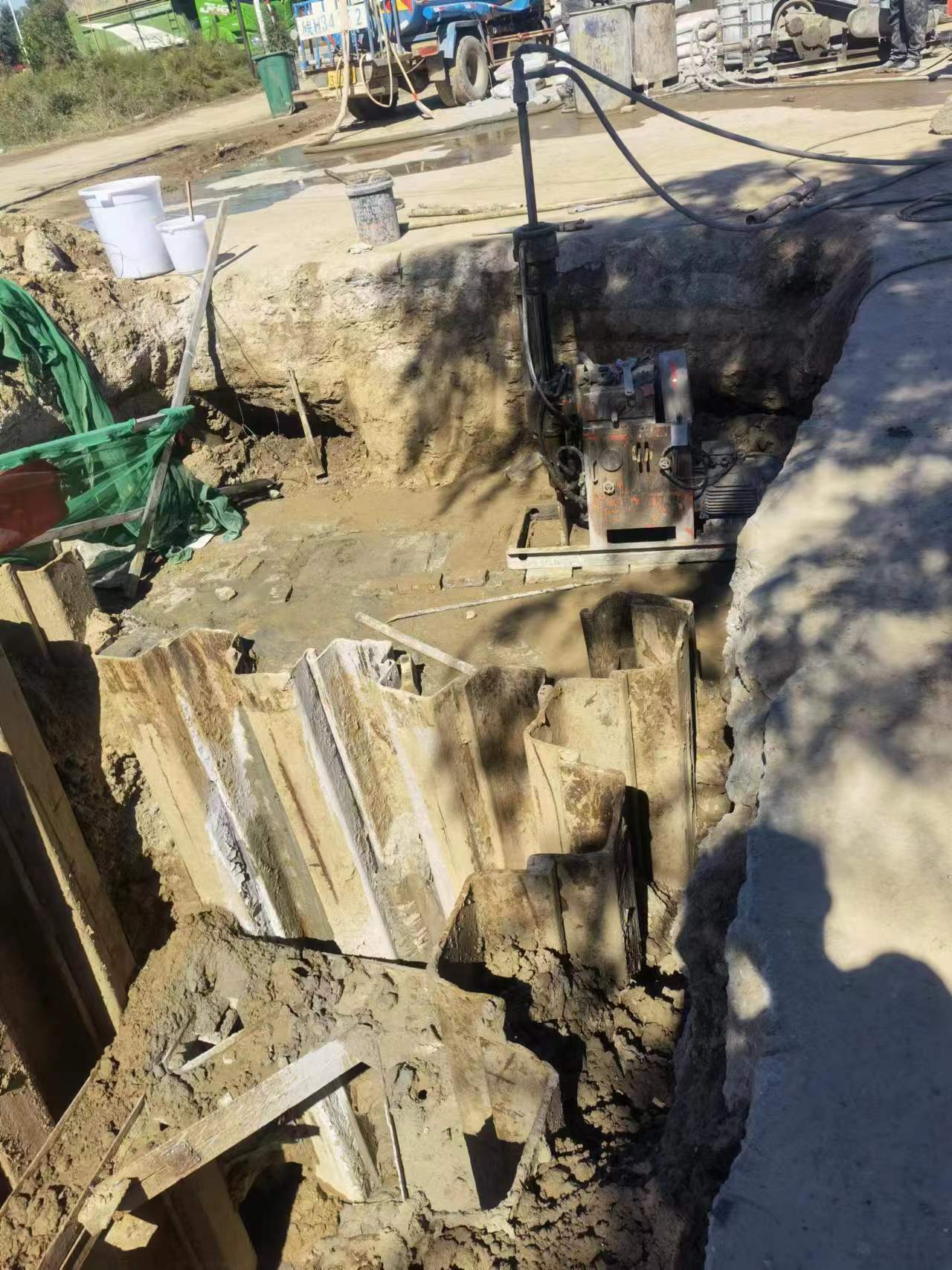 道县基坑隧道止水帷幕桩底钻孔高压注浆